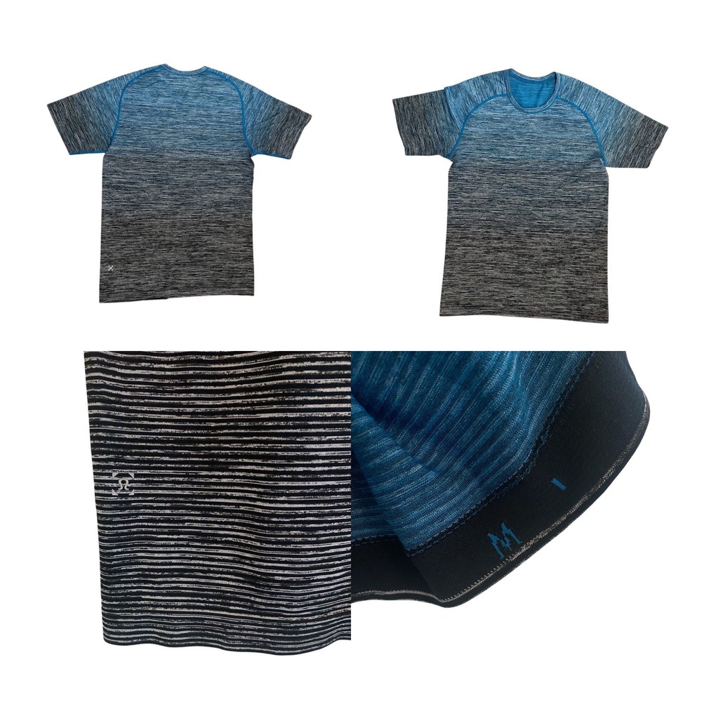 Lululemon Metal Vent Tech Short‎ Sleeve Shirt Ombre Baltic Blue Men's Medium